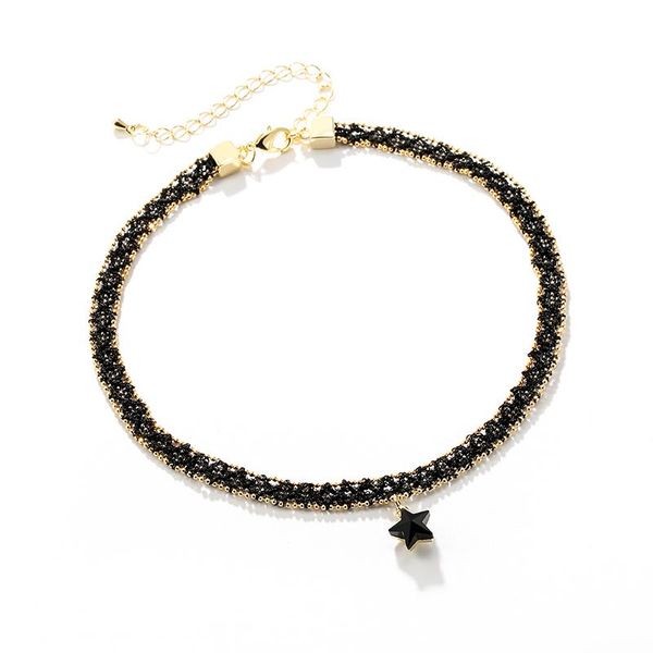 2020 new fashion punk crystal choker pendant black stars clavicle necklace pendant for women engagement party wedding gift, Golden;silver
2020 new fashion punk crystal choker pendant black stars clavicle necklace pendant for women engagement party wedding gift, Golden;silver