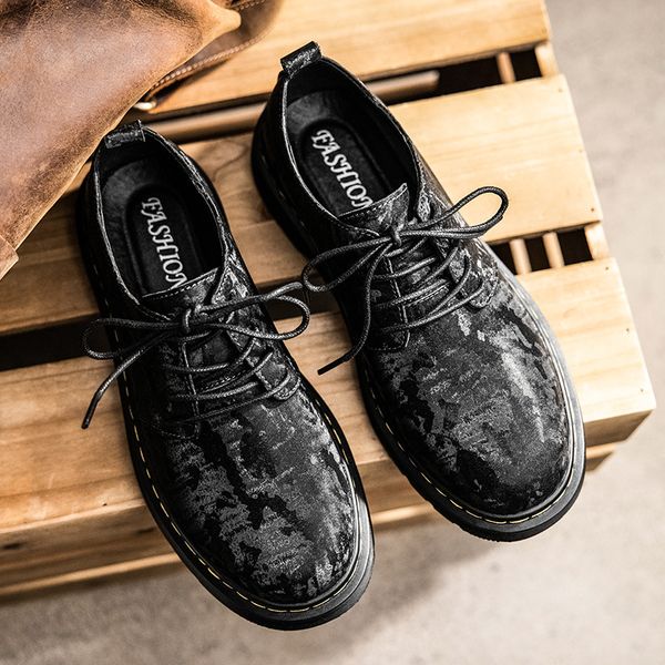 2020 new arrival mens casual shoes genuine leather mens shoes british martin shoes korean fashion large toe cross-border large s, Black
2020 new arrival mens casual shoes genuine leather mens shoes british martin shoes korean fashion large toe cross-border large s, Black