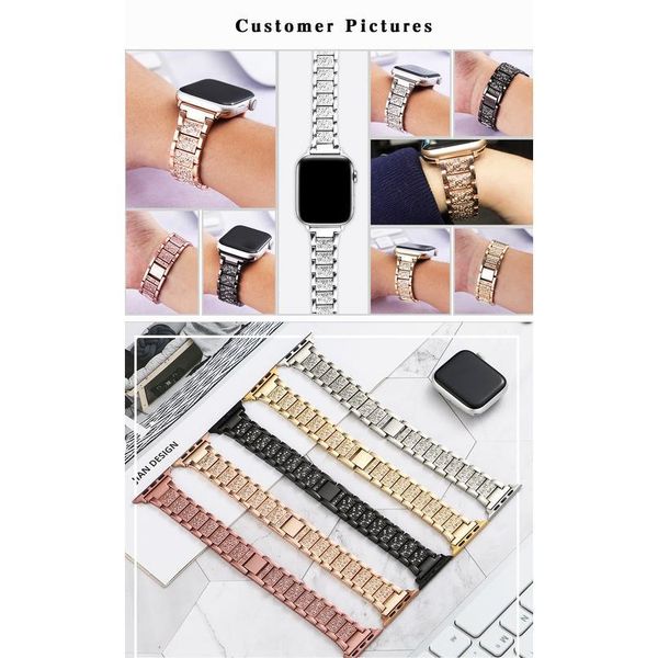 stainless steel metal strap for watch band 44mm 42mm 40mm 38mm diamond strap for iwatch 5 4 3 2 qylzov, Black;brown
stainless steel metal strap for watch band 44mm 42mm 40mm 38mm diamond strap for iwatch 5 4 3 2 qylzov, Black;brown