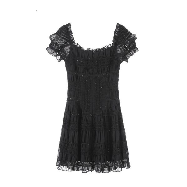 2021 new summer up in a square collar woman sequins solid sleeve black chiffon mini dress for women's party track fashion c90n, Black;gray
2021 new summer up in a square collar woman sequins solid sleeve black chiffon mini dress for women's party track fashion c90n, Black;gray