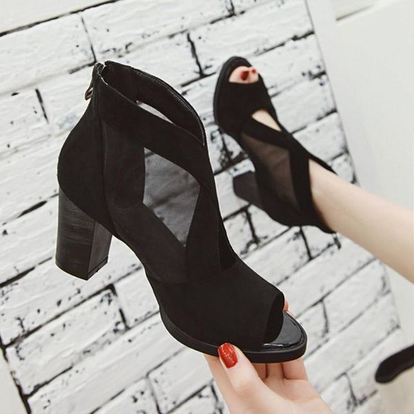 sandals plus size women shoes 44 45 brand design mesh zip platform ankle boot summer high heel peep toe 88-6, Black
sandals plus size women shoes 44 45 brand design mesh zip platform ankle boot summer high heel peep toe 88-6, Black
