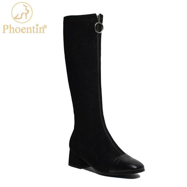 phoentin front zip knee high boots women's autumn winter chunky mid heel boot female long faux suede square toe shoes ft1277, Black
phoentin front zip knee high boots women's autumn winter chunky mid heel boot female long faux suede square toe shoes ft1277, Black