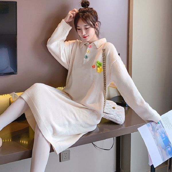 2021 new female loose on the knee fall and winter lazy style knitted shirt base sweater dress hm12, White;black
2021 new female loose on the knee fall and winter lazy style knitted shirt base sweater dress hm12, White;black