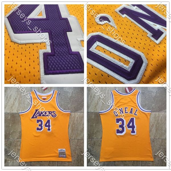 basketball jerseys angeles lakers jerseys shaquille oneal yellow 34 mitchell & ness 1996/97 stitched hardwoods classics mens, Black;red 
basketball jerseys angeles lakers jerseys shaquille oneal yellow 34 mitchell & ness 1996/97 stitched hardwoods classics mens, Black;red