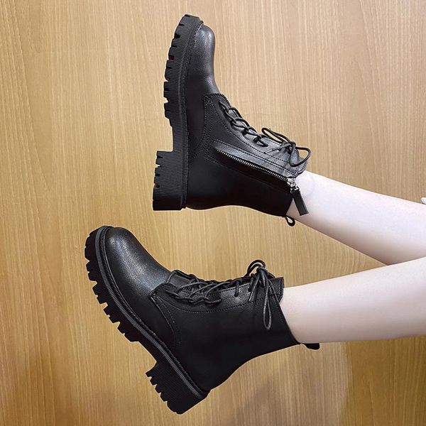 boots women new 2021 round toe shoes luxury designer flat heel rubber rock fashion med autumn ankle ladies lolita, Black
boots women new 2021 round toe shoes luxury designer flat heel rubber rock fashion med autumn ankle ladies lolita, Black