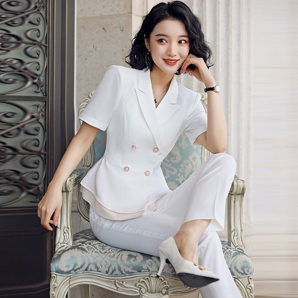 h3i1k 2020 spring suit summer new white women's and summer new white slimming business graceful suit fashionable temperament slimming f, Gray
h3i1k 2020 spring suit summer new white women's and summer new white slimming business graceful suit fashionable temperament slimming f, Gray