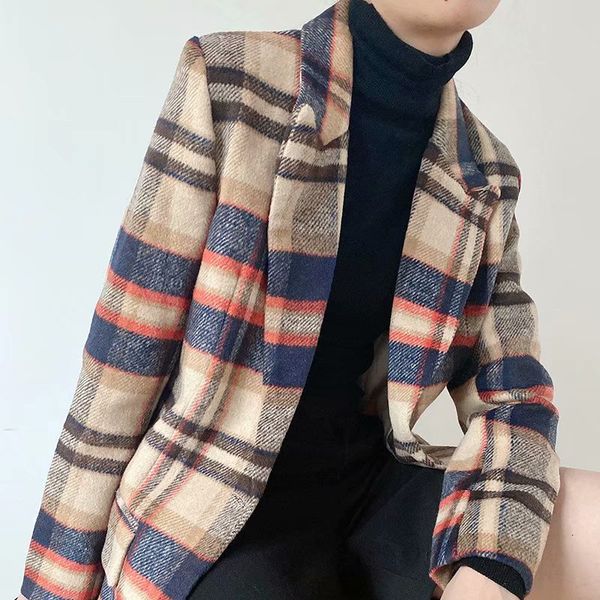 2021 new single breasted women plaid jacket long sleeve casual autumn winter outwear female coat streetwear oversize ladies t41u, Black;brown
2021 new single breasted women plaid jacket long sleeve casual autumn winter outwear female coat streetwear oversize ladies t41u, Black;brown