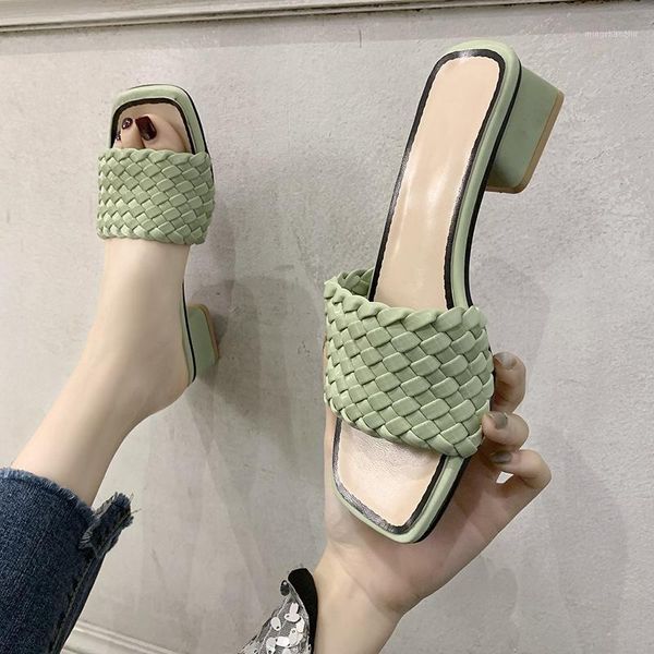 slippers drop women summer thick-heeled leather weave casual ladies slides square toe solid color beach sandals1, Black
slippers drop women summer thick-heeled leather weave casual ladies slides square toe solid color beach sandals1, Black