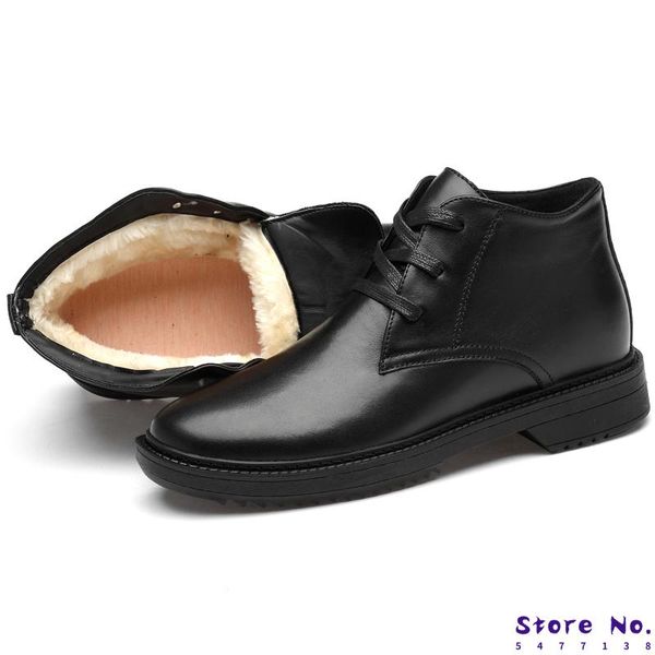 2020 genuine leather winter men shoes ankle leather boots warm winter men boots brand fashion male, Black
2020 genuine leather winter men shoes ankle leather boots warm winter men boots brand fashion male, Black