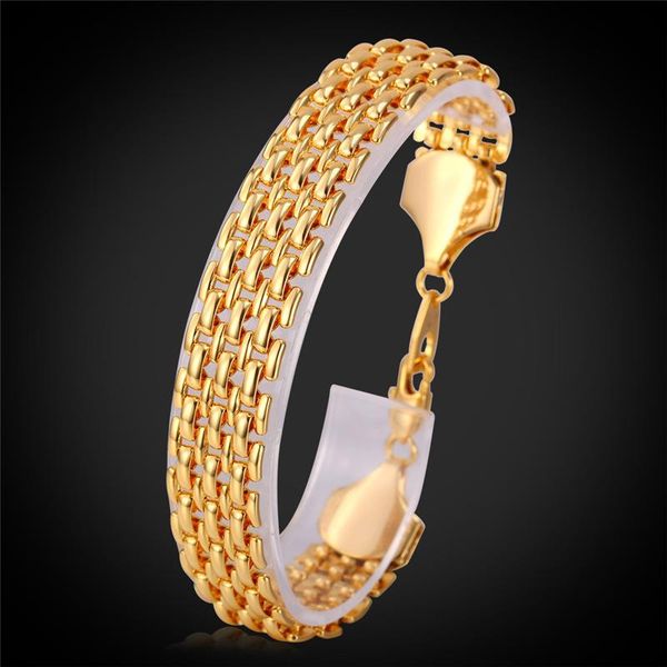 fashion bracelet jewelry for womenmen yellow gold color 20cm long 10mm width mesh link chain bracelets h5172, Black
fashion bracelet jewelry for womenmen yellow gold color 20cm long 10mm width mesh link chain bracelets h5172, Black
