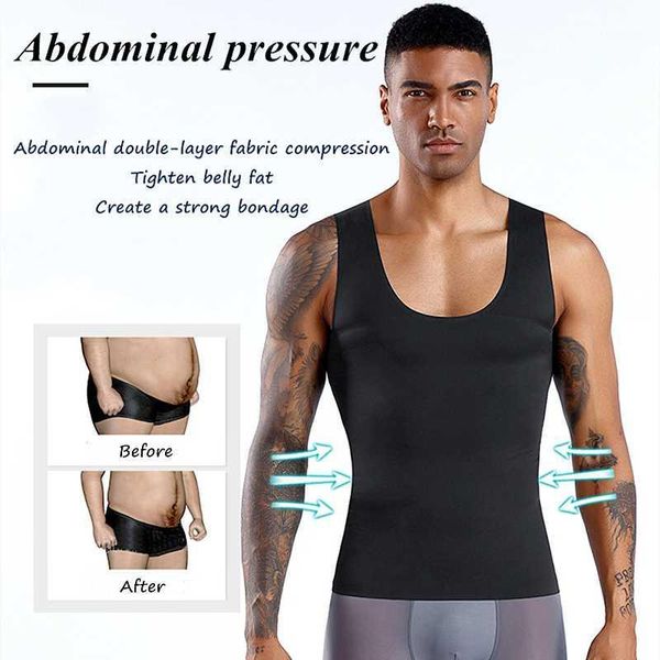 gym clothing men's slim body tummy belly fat vest t shirt corset shapewear underwear waist trainer corsets.1, White;black
gym clothing men's slim body tummy belly fat vest t shirt corset shapewear underwear waist trainer corsets.1, White;black