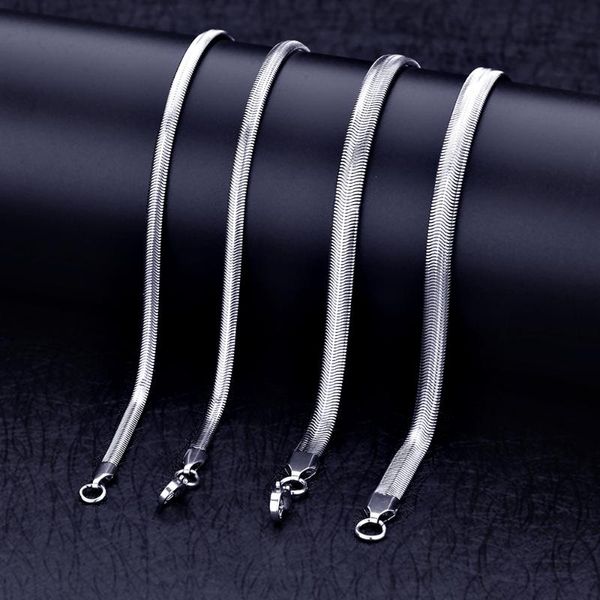 wholesale 4mm 6mm 316l titanium steel flat snake chain necklace fashion jewelry long 20-28inches christmas gift, Silver
wholesale 4mm 6mm 316l titanium steel flat snake chain necklace fashion jewelry long 20-28inches christmas gift, Silver