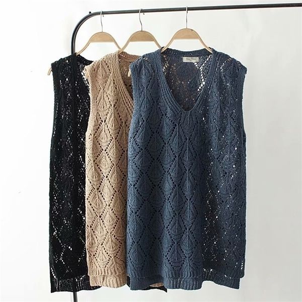 new arrival plus size hollow-out long knitted vests for women waistcoat sleeveless vest summer thin v-neck black pullover 201031, Black;white
new arrival plus size hollow-out long knitted vests for women waistcoat sleeveless vest summer thin v-neck black pullover 201031, Black;white