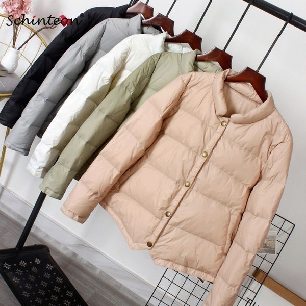 schinteon light down jacket baseball white duck down coat casual spring autumn short outwear for women fashion 201127, Black
schinteon light down jacket baseball white duck down coat casual spring autumn short outwear for women fashion 201127, Black