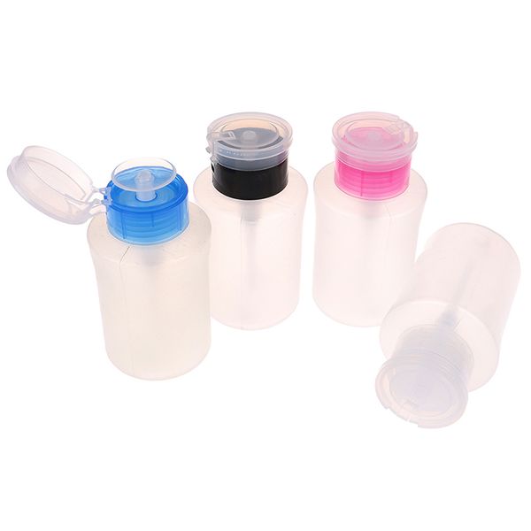 180ml empty bottle pump dispenser portable makeup nail art manicure tool plastic polish remover cleaner, Silver
180ml empty bottle pump dispenser portable makeup nail art manicure tool plastic polish remover cleaner, Silver