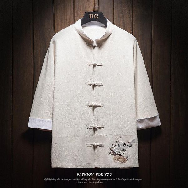 3/4 sleeve mandarin collar mens shirts japanese streetwear vintage shirt men fashion summer men casual shirt plus size 5xl 4xl, White;black
3/4 sleeve mandarin collar mens shirts japanese streetwear vintage shirt men fashion summer men casual shirt plus size 5xl 4xl, White;black