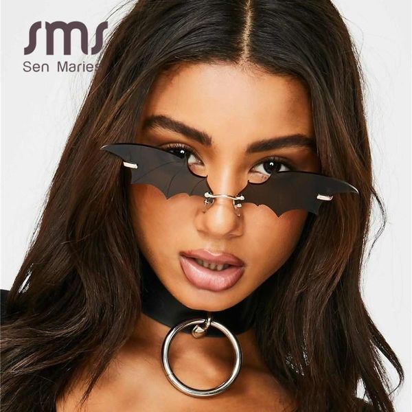 sunglasses fashion bat women men vintage mirror rimless sun glasses unique female male uv400 okulary, White;black
sunglasses fashion bat women men vintage mirror rimless sun glasses unique female male uv400 okulary, White;black