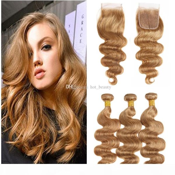 pure color #27 honey blonde bundles with closure brazilian virgin hair 3 bundles with 4x4 lace closure body wave blonde lace closure, Black
pure color #27 honey blonde bundles with closure brazilian virgin hair 3 bundles with 4x4 lace closure body wave blonde lace closure, Black