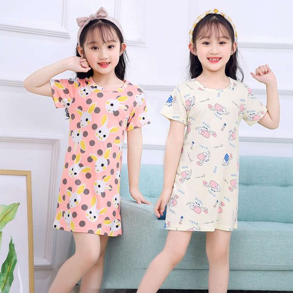 girls' short sve nightdrs princs pajamas thin middle school home cloth children's summer, Blue;red
girls' short sve nightdrs princs pajamas thin middle school home cloth children's summer, Blue;red