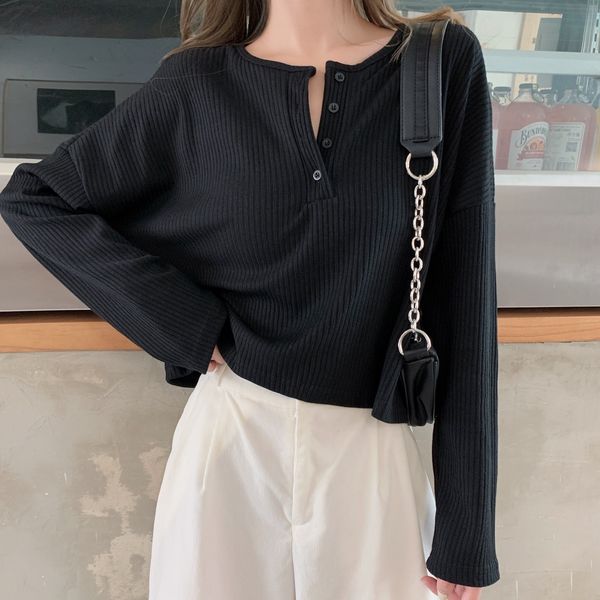 2020 autumn new korean loose short pit stripe t-shirt long sleeve versatile pullover bottoming for women
2020 autumn new korean loose short pit stripe t-shirt long sleeve versatile pullover bottoming for women
