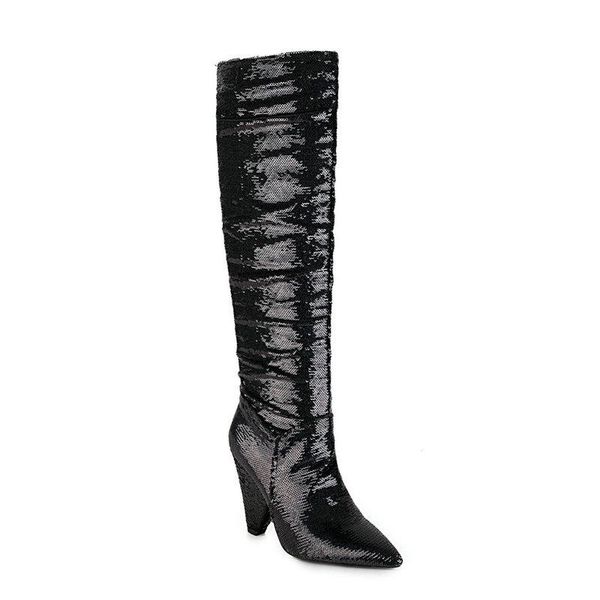 2021 new knee high women boots pointed toe slip on women shoes square heel winter keep warm short boots big size 34-43, Black
2021 new knee high women boots pointed toe slip on women shoes square heel winter keep warm short boots big size 34-43, Black
