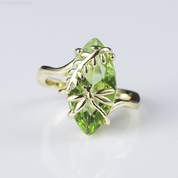 for new arrival creative dragonfly women ring jewelry olive green stone cubic zircon rings, Golden;silver
for new arrival creative dragonfly women ring jewelry olive green stone cubic zircon rings, Golden;silver