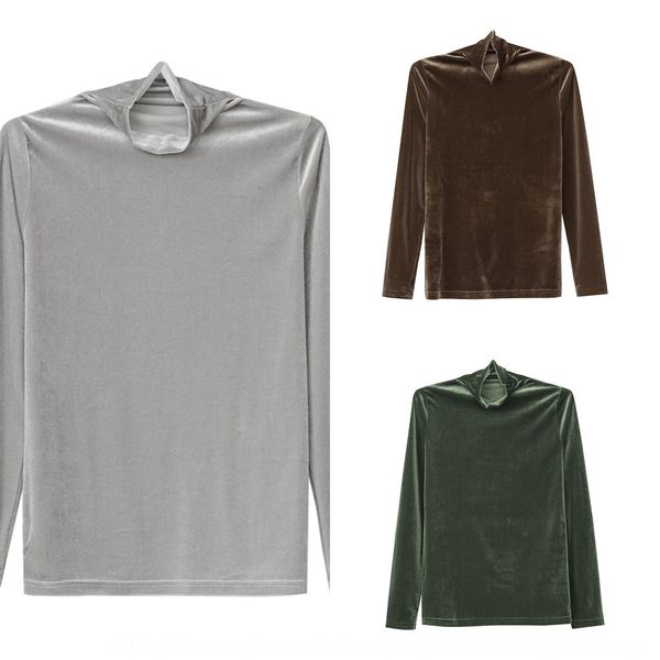 2019 t-shirt korean autumn new simple casual high collar solid color long sleeve gold velvet high collar bottoming t-shirt for women t259 nm, White
2019 t-shirt korean autumn new simple casual high collar solid color long sleeve gold velvet high collar bottoming t-shirt for women t259 nm, White