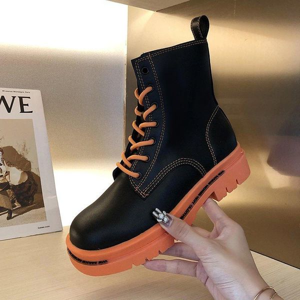 boots 2021 winter woman platform fashion ankle chunky genuine leather ladies shoes round toe orange high quality, Black
boots 2021 winter woman platform fashion ankle chunky genuine leather ladies shoes round toe orange high quality, Black