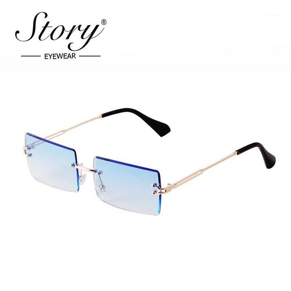 story vintage rimless rectangle sunglasses women men 2020 luxury design fashion slice gradient pink square sun glasses s34681, White;black
story vintage rimless rectangle sunglasses women men 2020 luxury design fashion slice gradient pink square sun glasses s34681, White;black
