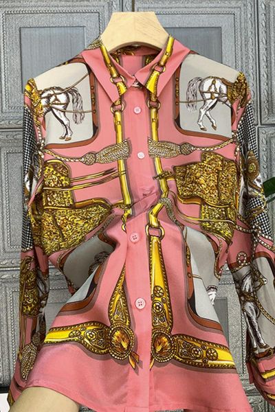 2020 spring autumn fashion women pink prints long sleeve blouse for ladies shirt, White
2020 spring autumn fashion women pink prints long sleeve blouse for ladies shirt, White