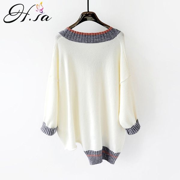hsa women sweaters and pullovers autumn winter v neck letters print jumpers chic oversized knitwear female pull femme y200910, White;black
hsa women sweaters and pullovers autumn winter v neck letters print jumpers chic oversized knitwear female pull femme y200910, White;black