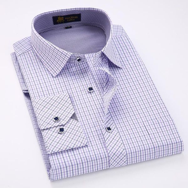 men's regular-fit contrast checkered plaid dress shirt with left chest pocket long sleeve male smart casual work office shirts1, White;black
men's regular-fit contrast checkered plaid dress shirt with left chest pocket long sleeve male smart casual work office shirts1, White;black