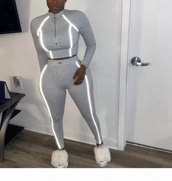 reflective casual 2 two piece set women track suit gym crop and bodycon pants ladies tracksuit sets matching sets for women, Gray
reflective casual 2 two piece set women track suit gym crop and bodycon pants ladies tracksuit sets matching sets for women, Gray