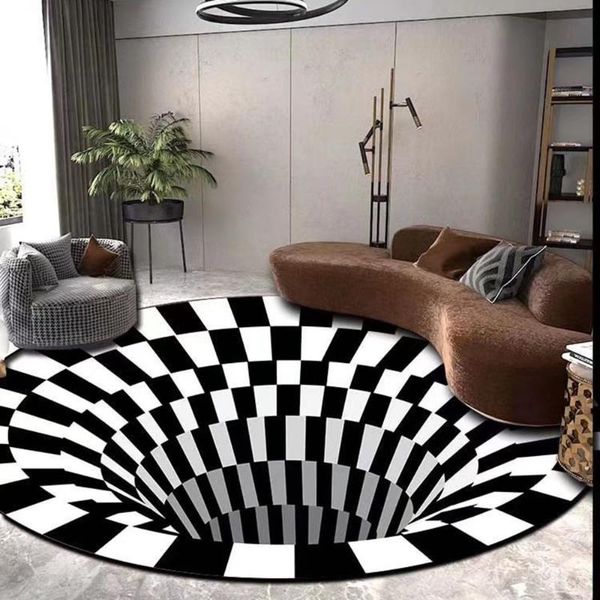 carpets 3d illusion carpet black and white three-dimensional circular living room coffee table sofa blanket
carpets 3d illusion carpet black and white three-dimensional circular living room coffee table sofa blanket
