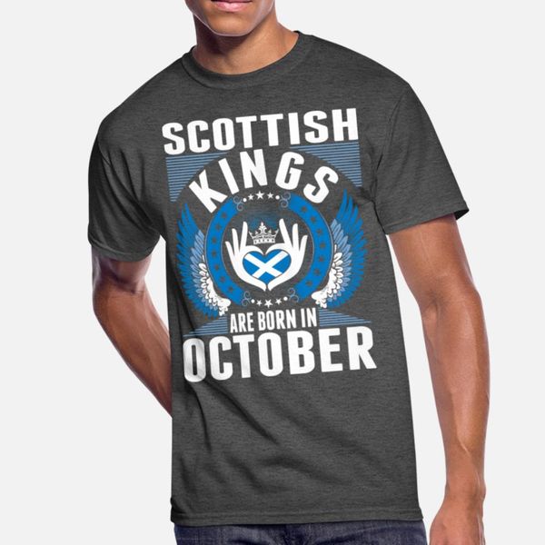 scottish kings are born in october t shirt fun retro custom tracksuit hoodie sweatshirt