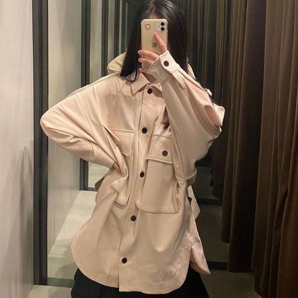 loose 2021 new style women's pocket shirt jacket turn-down collar solid plus size women blouse, White
loose 2021 new style women's pocket shirt jacket turn-down collar solid plus size women blouse, White