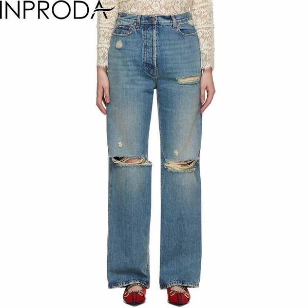 inproda women jeans high waist ripped jeans for women loose long boyfriends straight trousers fashion denim pants, Blue
inproda women jeans high waist ripped jeans for women loose long boyfriends straight trousers fashion denim pants, Blue