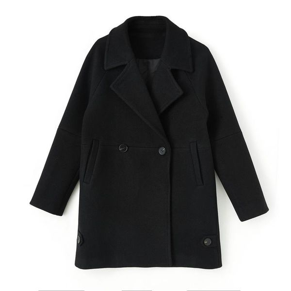 black woolen coat, women's wear, korean version, winter 2020 new medium long, double sided thickened cashmere mini coat
black woolen coat, women's wear, korean version, winter 2020 new medium long, double sided thickened cashmere mini coat