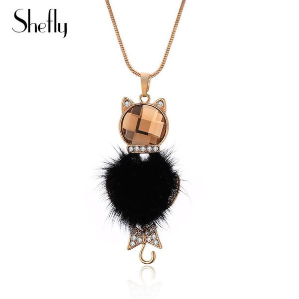 pendant necklaces lovely cat rhinestone crystal necklace fur ball doll animal pompom colar & statement jewelry bijoux collier, Silver
pendant necklaces lovely cat rhinestone crystal necklace fur ball doll animal pompom colar & statement jewelry bijoux collier, Silver