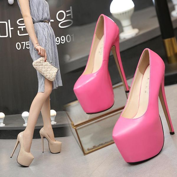 european and american large size 35-44 ultra high heel 18cm waterproof platform fashion banquet high heels women, Black
european and american large size 35-44 ultra high heel 18cm waterproof platform fashion banquet high heels women, Black