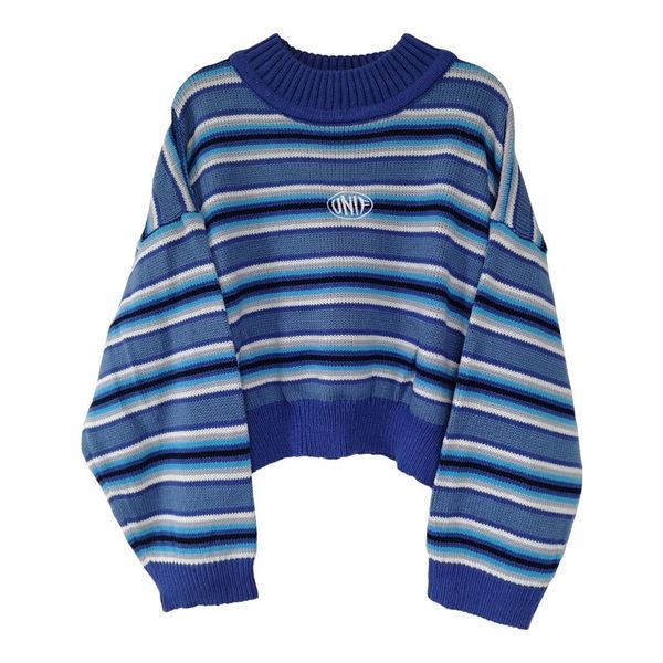 clarissa sweater striped oversized jumper embroidered mock neck cropped pullovers harajuku women's sweaters / 201023, White;black
clarissa sweater striped oversized jumper embroidered mock neck cropped pullovers harajuku women's sweaters / 201023, White;black