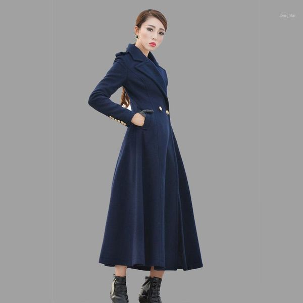 new women's wool coat autumn winter 2020 fashion classic solid red double row button woolen jacket slim thicken long outerwear f1, Black
new women's wool coat autumn winter 2020 fashion classic solid red double row button woolen jacket slim thicken long outerwear f1, Black