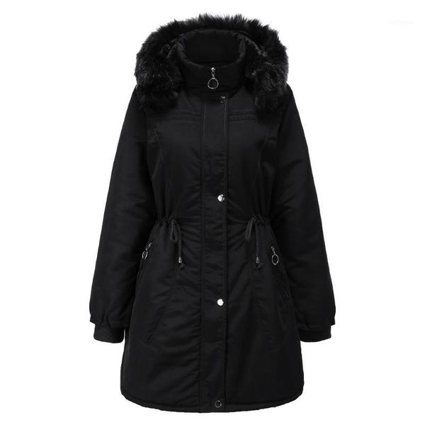 women's jacket winter female's thick warm removable hooded coats long parka coat with hair mujer cotton padded fur outwear1, Black
women's jacket winter female's thick warm removable hooded coats long parka coat with hair mujer cotton padded fur outwear1, Black