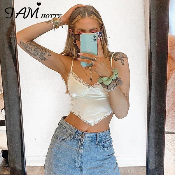 iamy basic solid patchwork lace harajuku crop women vintage sleeveless casual outfits summer femme korean tees 1014, White
iamy basic solid patchwork lace harajuku crop women vintage sleeveless casual outfits summer femme korean tees 1014, White