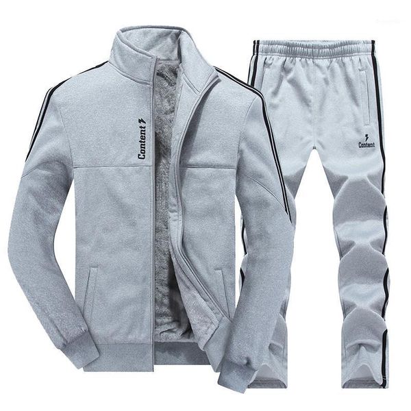 winter men's sets plus velvet jogging sport suits jacket + pants sportswear set fitness warm tracksuit zip pocket male's clothes1, Black;blue
winter men's sets plus velvet jogging sport suits jacket + pants sportswear set fitness warm tracksuit zip pocket male's clothes1, Black;blue