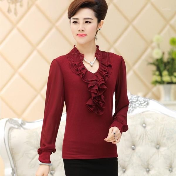 2018 middle-aged women's apparels spring clothing new style sweater yarn sleeve long-sleeved t-shirt middle-aged women dress1, White
2018 middle-aged women's apparels spring clothing new style sweater yarn sleeve long-sleeved t-shirt middle-aged women dress1, White