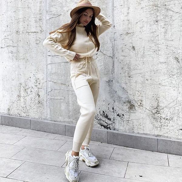 women autumn long sleeve turtleneck sweater pants tracksuit sporting suit femme clothing drawstring pants casual oufit 20211, Gray
women autumn long sleeve turtleneck sweater pants tracksuit sporting suit femme clothing drawstring pants casual oufit 20211, Gray