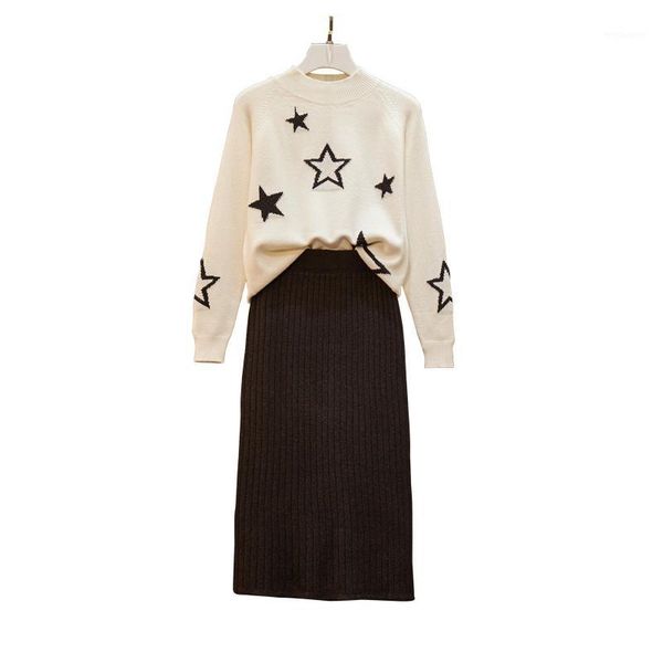 new winter two-piece clothing set women star knitting sweater & black skirt outfit skirts outfit knitwear leisure clothes1, White
new winter two-piece clothing set women star knitting sweater & black skirt outfit skirts outfit knitwear leisure clothes1, White