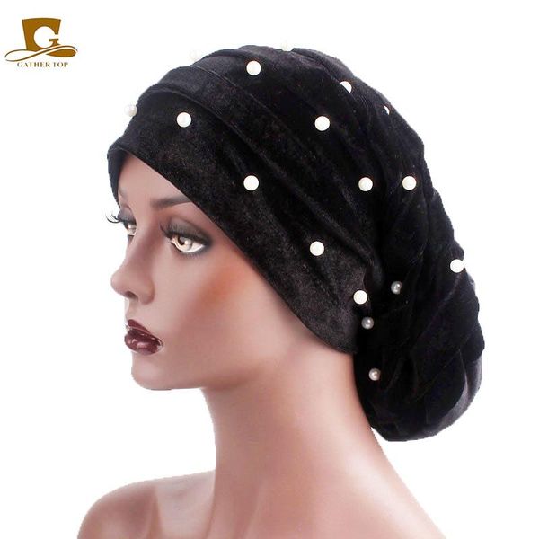 beanie/skull caps luxury pearl beaded ruffle baggy hat women velvet stretch turban cap for hair loss head scarf wrap, Blue;gray
beanie/skull caps luxury pearl beaded ruffle baggy hat women velvet stretch turban cap for hair loss head scarf wrap, Blue;gray
