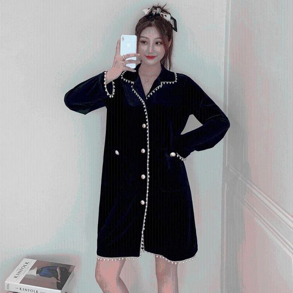 women's sleepwear black winter velvet robes gown sets women exquisite dressing long sleeve keep warm pyjamas nightshirts, Black;red
women's sleepwear black winter velvet robes gown sets women exquisite dressing long sleeve keep warm pyjamas nightshirts, Black;red